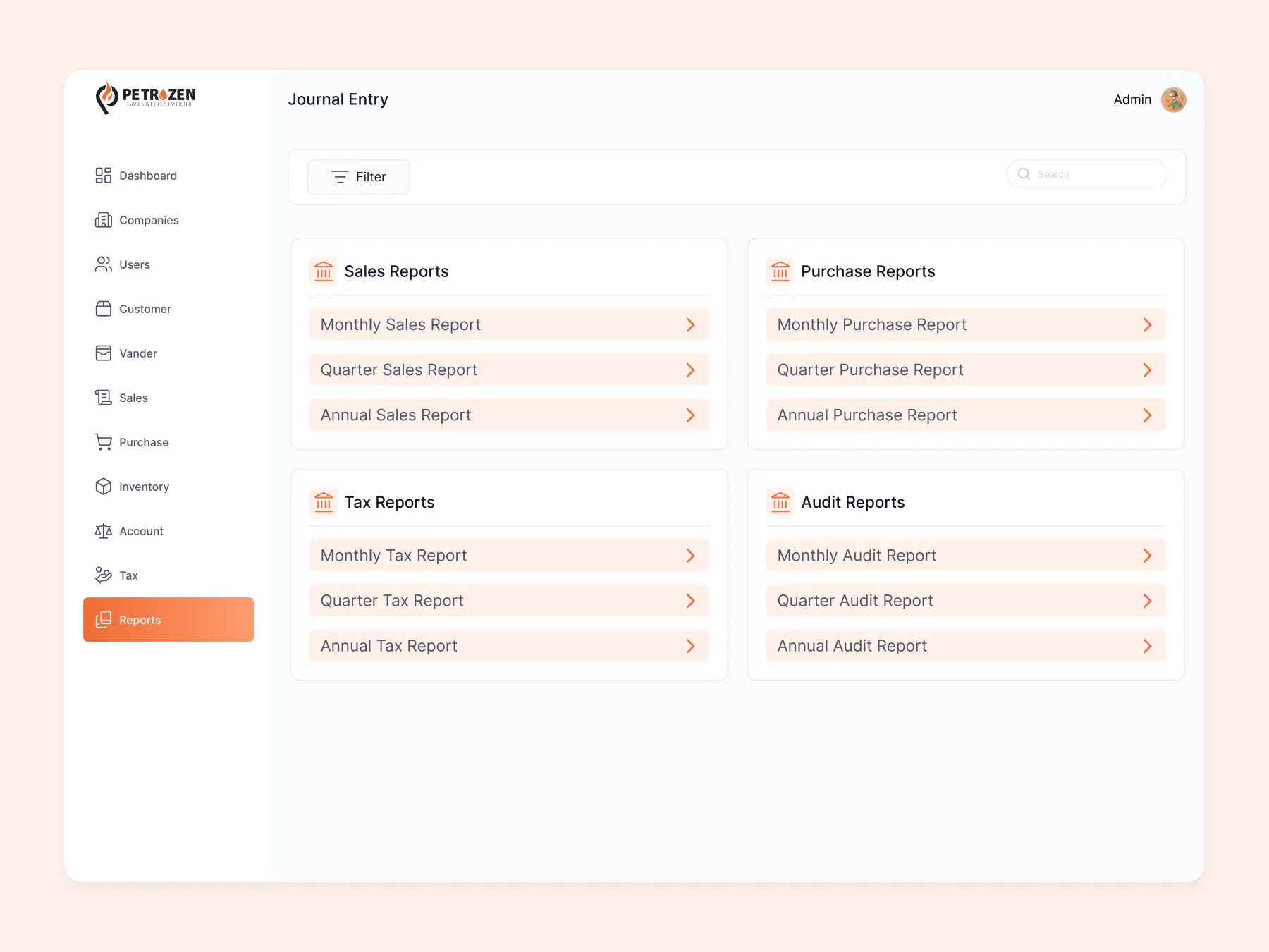 High fidelity reports dashboard